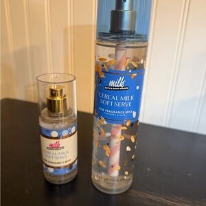 Bath & Body Works Cereal Milk Soft Serve Fragrance Mist set Milk Bar